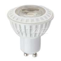 LED spuldze  - LED Spotlight - 6W GU10 White Plastic Premium Warm White 38°